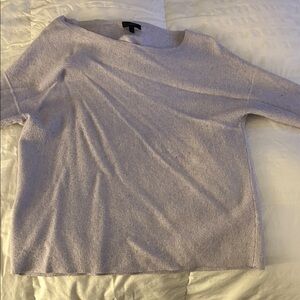 J. Crew Off-the-Shoulder Light Purple Sweater